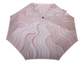Bardzo mocna automatyczna parasolka damska marki Parasol, jasnoszara w fale