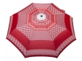 Bardzo mocna automatyczna parasolka damska marki Parasol, szachownica czerwona