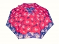 Bardzo mocna automatyczna parasolka damska marki Parasol, czerwona w kwiaty