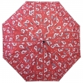 Włoska automatyczna parasolka we wzorki, czerwona