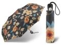 Automatyczna parasolka damska Pierre Cardin czarna w kwiaty