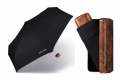 Lekka, parasolka męska Pierre Cardin w praktycznym etui, czarna