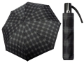 Ekskluzywny, automatyczny parasol męski Pierre Cardin, czarny w kratę