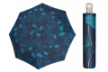 Automatyczna mocna SATYNOWA parasolka Doppler, KWIATY niebieska