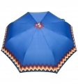 Mocna automatyczna parasolka damska marki Parasol, niebieska z zygzakiem