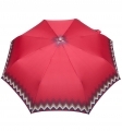 Mocna automatyczna parasolka damska marki Parasol, czerwona z zygzakiem