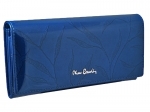 Lakierowany portfel damski Pierre Cardin, niebieski