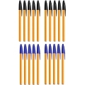 20 szt. x długopis BIC Orange Original Fine 0,8 mm: 10x niebieski i 10x czarny