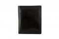 Męski super wyposażony pionowy portfel skórzany Bag Street czarny