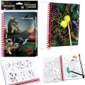 Notes kreatywny z wydrapywankami, kolorowankami i łamigłówkami Dinozaury