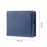 Skórzany mały portfel DuDu® RFID, 534-421R niebieski