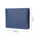 Skórzany poziomy portfel DuDu® RFID, 534-473R niebieski