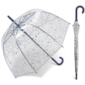 Głęboka przezroczysta parasolka Esprit w plamki