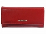 Duży czerwony portfel damski, Peterson