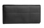 Portfel damski długi Samsonite RFID, skórzany czarny