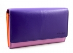 Klasyczny damski portfel Valentini, fioletowy, różowy