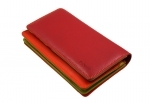 Damski portfel Valentini, czerwony + zielony
