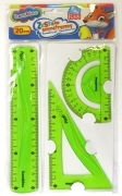 Zestaw geometryczny 3 elementowy flexi 20 cm Bambino, zielony