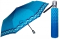 Automatyczna parasolka damska marki Parasol, fale na błękicie