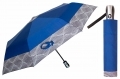 Automatyczna parasolka damska marki Parasol, niebieska z ornamentem