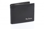Męski, czarny portfel Pierre Cardin,  skóra naturalna, nowy design