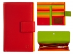 Bardzo duży skórzany portfel damski DuDu®, 534-1186 czerwony