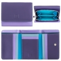 Mały skórzany portfel damski DuDu®, 534-1260 fiolet + niebieski