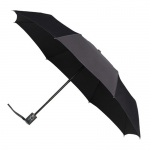 Klasyczna składana parasolka czarna, otwierana i zamykana jednym przyciskiem