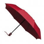 Klasyczna składana parasolka czerwona, otwierana i zamykana jednym przyciskiem