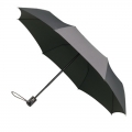 Klasyczna składana parasolka szara, otwierana i zamykana jednym przyciskiem