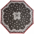 Automatyczna parasolka damska Doppler,  czarna w kwiaty